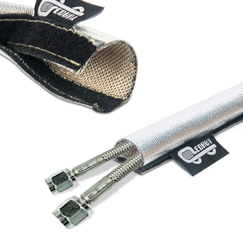 LEDAUT Heat Shroud Sleeve Aluminized Sleeving Express Aluminized Hose and Silver Hose Wire Protection Barrier with Hook and Loop Closure, 3/4" I.D.x 10FT - Image 4